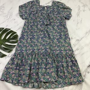 Ohana Womens Vintage 90s Hawaiian Muumuu Midi Dress Size 2XL Blue Green Floral